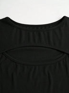 Camiseta de Malha com Elastano Recorte Vazado Fiorenze