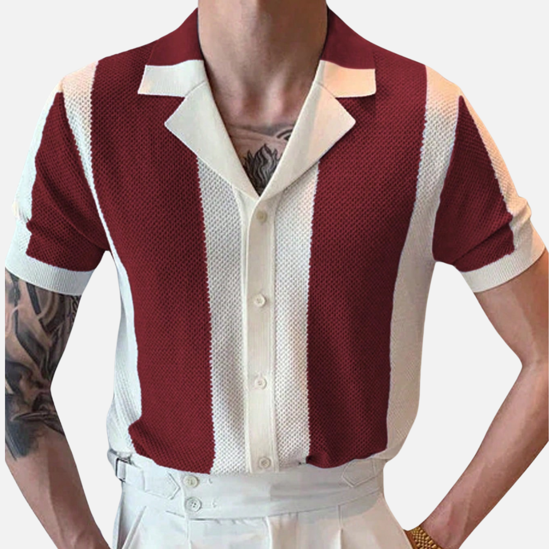 Camisa Polo Masculina De Crochê Fiorenze FRZ46