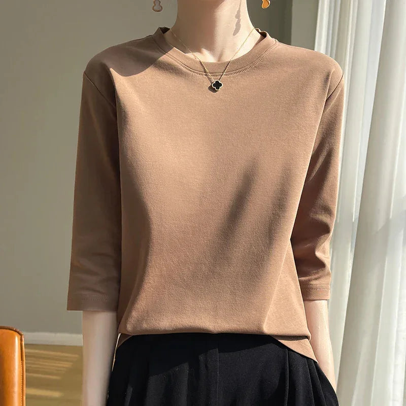 Blusa de Algodão Mercerizado para Casual Chic Fiorenze