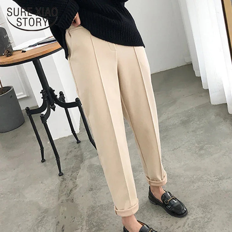 Calça de Alfaiataria Ajustada com Cintura Alta para Escritório Fiorenze