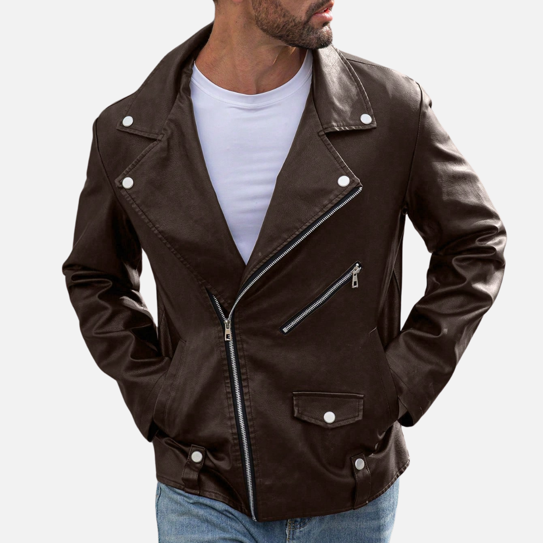 Jaqueta de Couro Masculina Fiorenze FRZ816