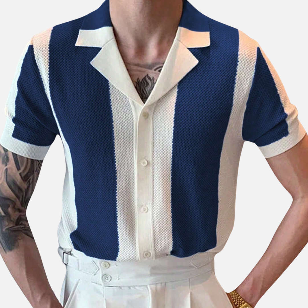 Camisa Polo Masculina De Crochê Fiorenze FRZ46