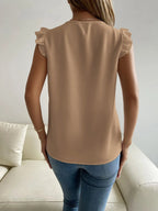 Blusa Sem Mangas com Decote em V - Romênia