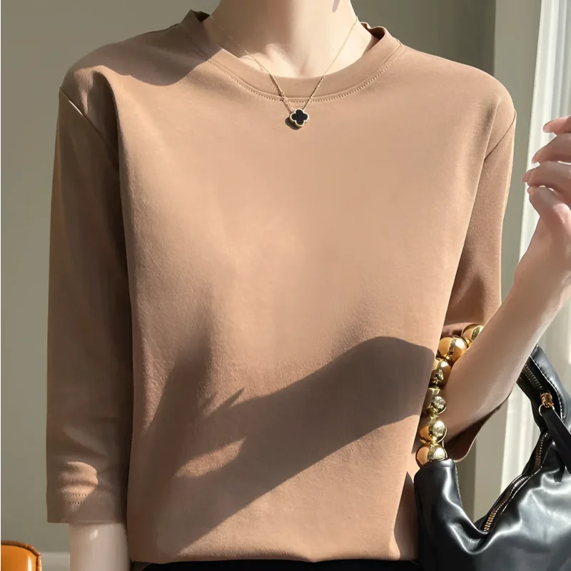 Blusa de Algodão Mercerizado para Casual Chic Fiorenze
