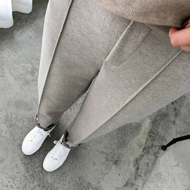 Calça de Alfaiataria Ajustada com Cintura Alta para Escritório Fiorenze