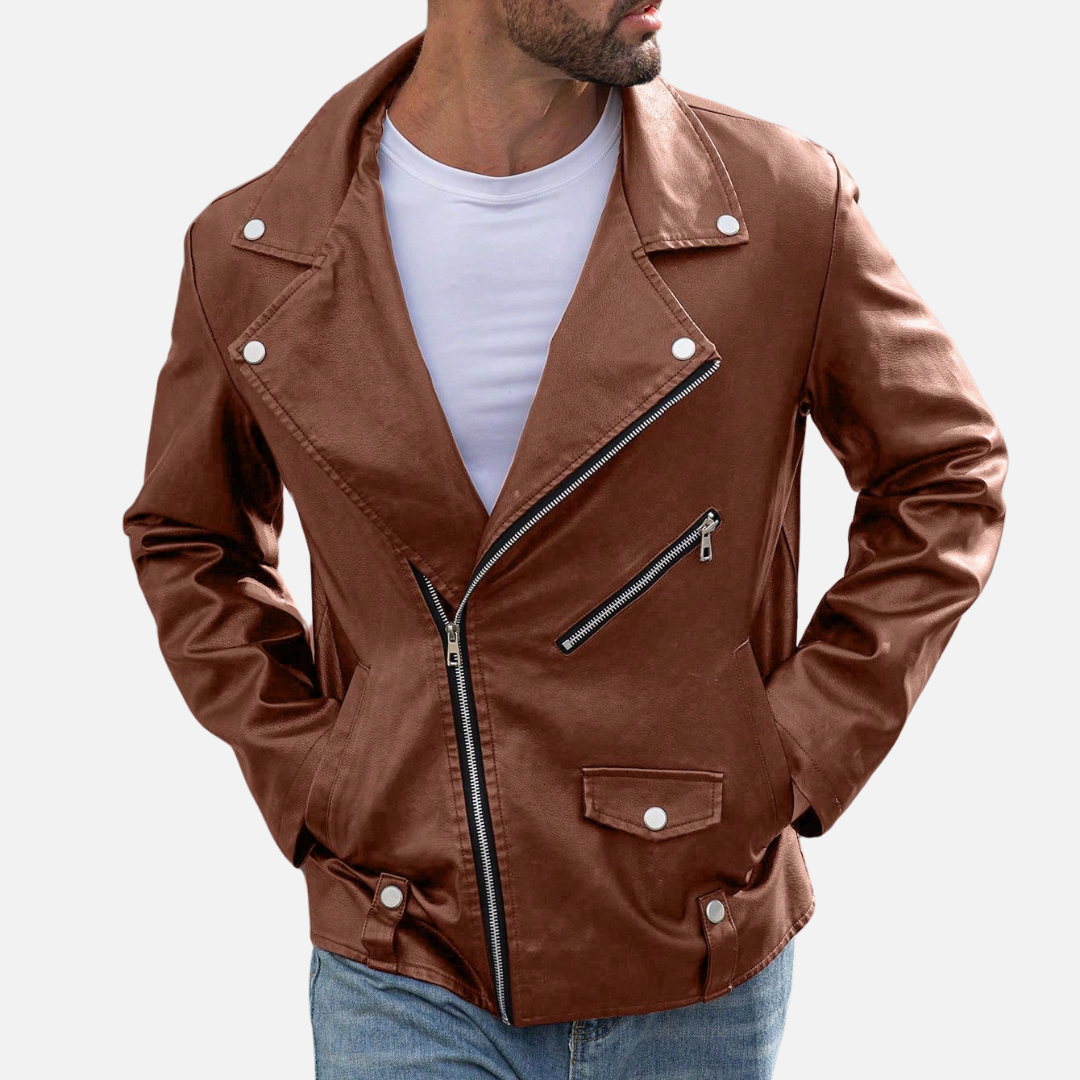 Jaqueta de Couro Masculina Fiorenze FRZ816