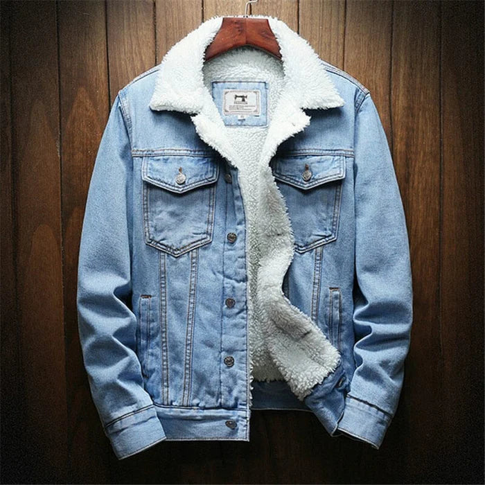 Jaqueta Jeans Masculina Forrada em Lã Fiorenze FRZ189