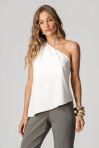 Blusa Ombro Único Com Faixa Fiorenze