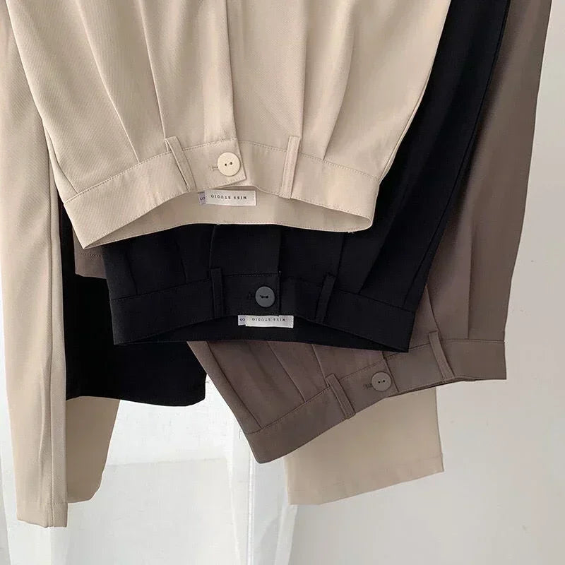 Calça de Alfaiataria Reta de Cintura Alta para Escritório Fiorenze