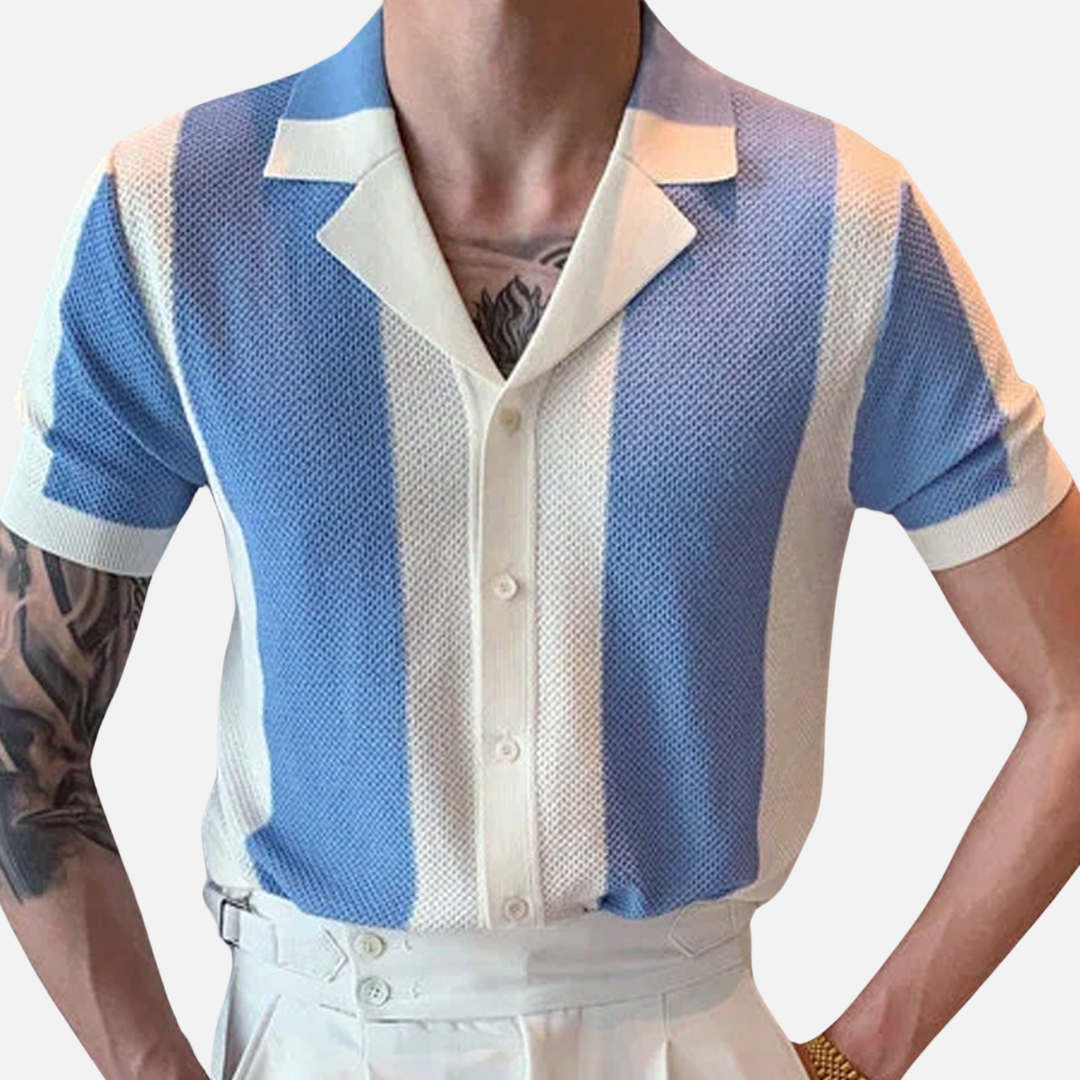Camisa Polo Masculina De Crochê Fiorenze FRZ46