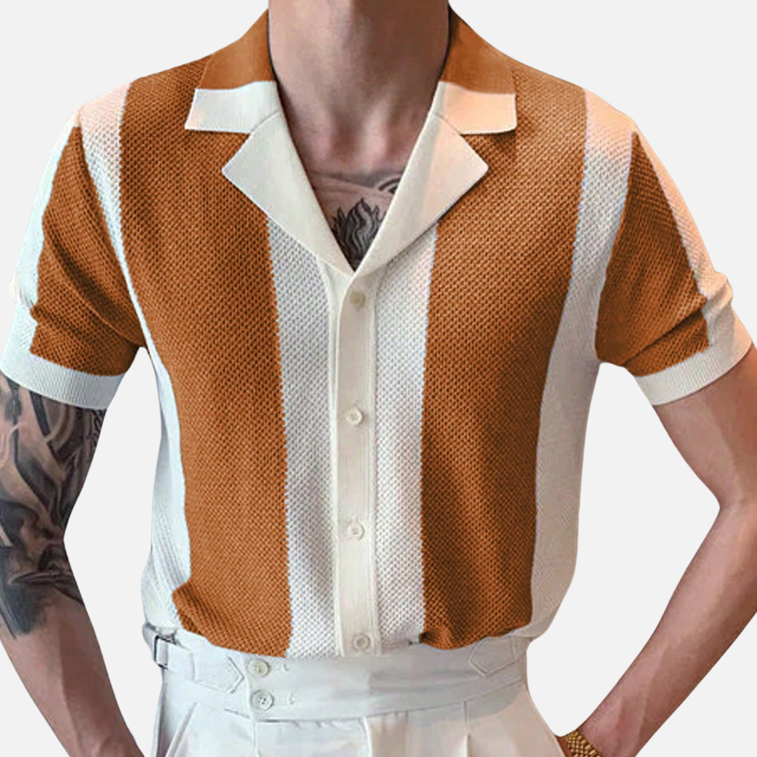 Camisa Polo Masculina De Crochê Fiorenze FRZ46