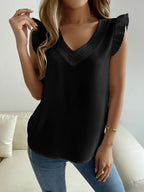 Blusa Sem Mangas com Decote em V - Romênia