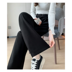 Calça Pantalona de Cintura Alta em Lã para Uso Casual Fiorenze