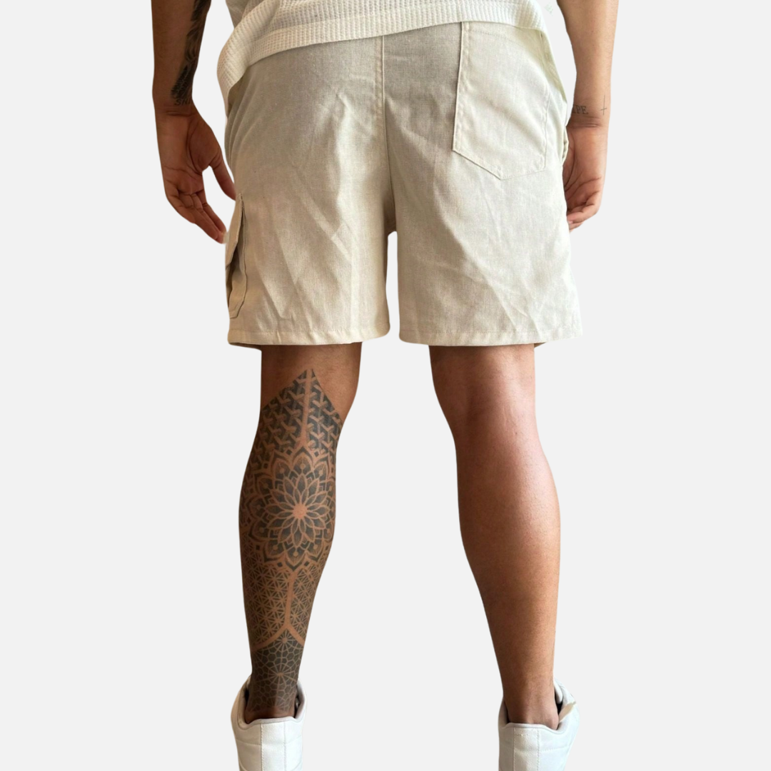 Short Cargo de Linho Masculino Fiorenze FRZ84