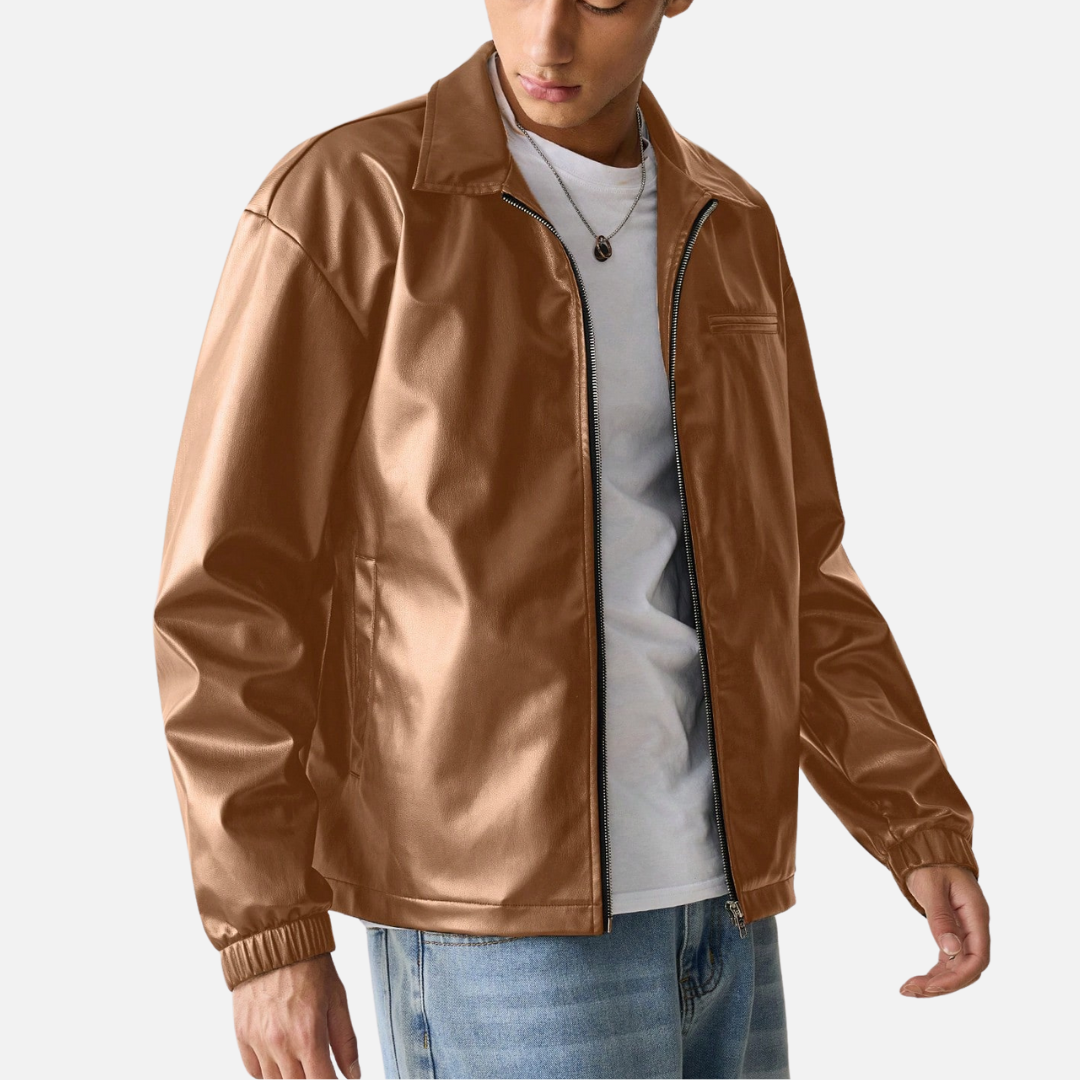 Jaqueta de Couro Masculina Fiorenze FRZ817