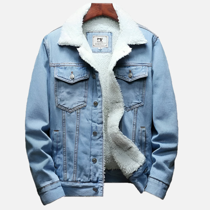 Jaqueta Jeans Masculina Forrada em Lã Fiorenze FRZ189