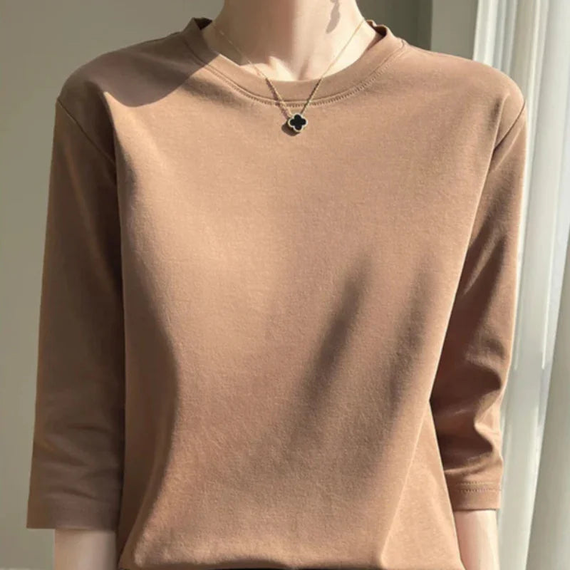 Blusa de Algodão Mercerizado para Casual Chic Fiorenze
