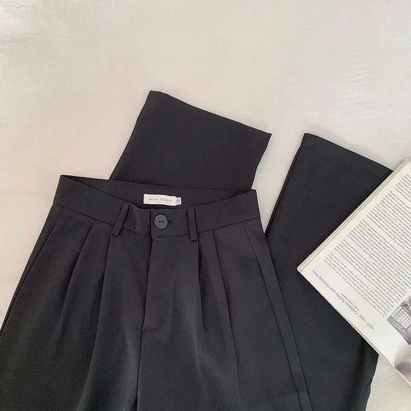 Calça de Alfaiataria Reta de Cintura Alta para Escritório Fiorenze