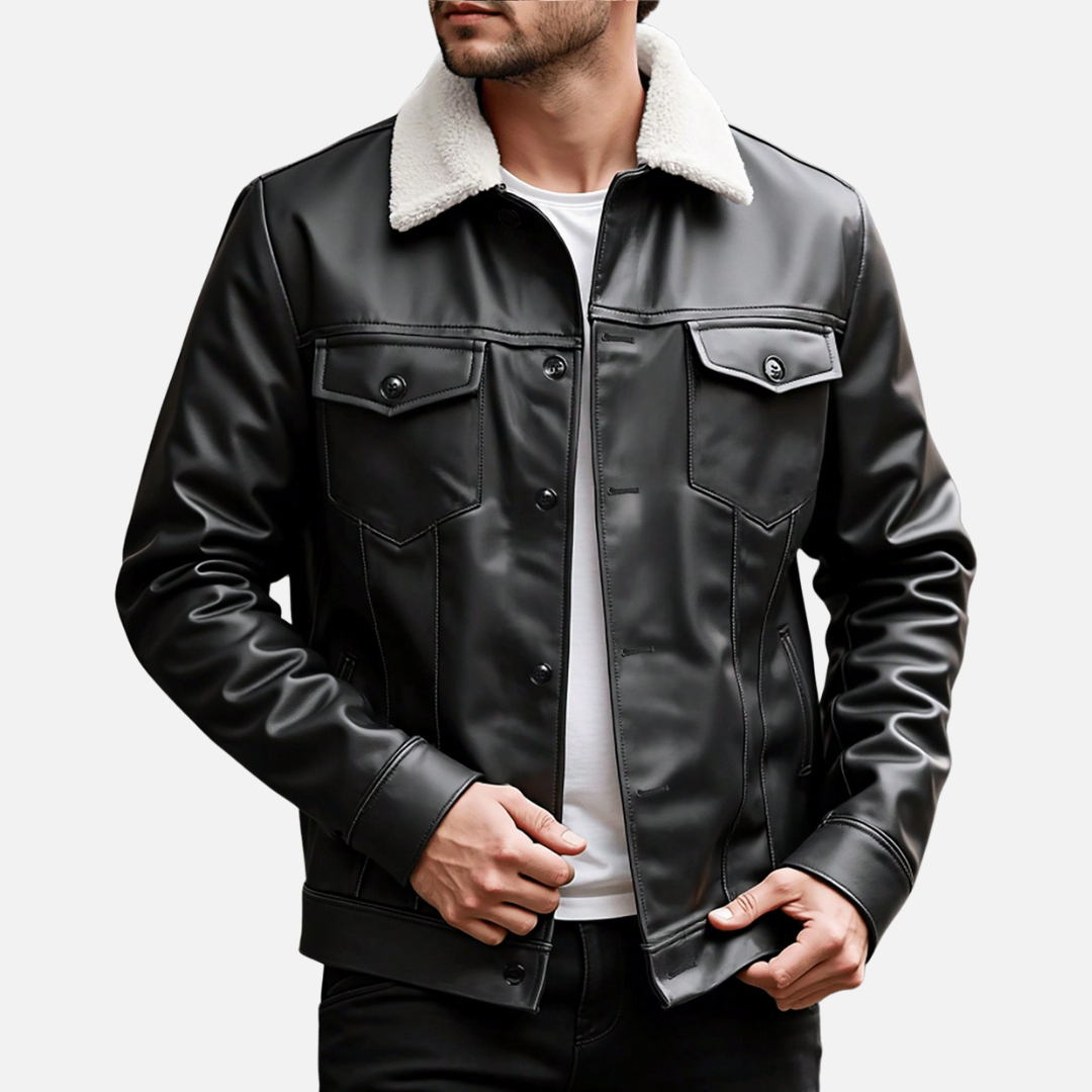 Jaqueta de Couro Masculina Fiorenze FRZ818