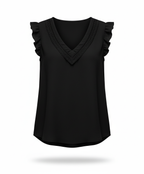 Blusa Sem Mangas com Decote em V - Romênia