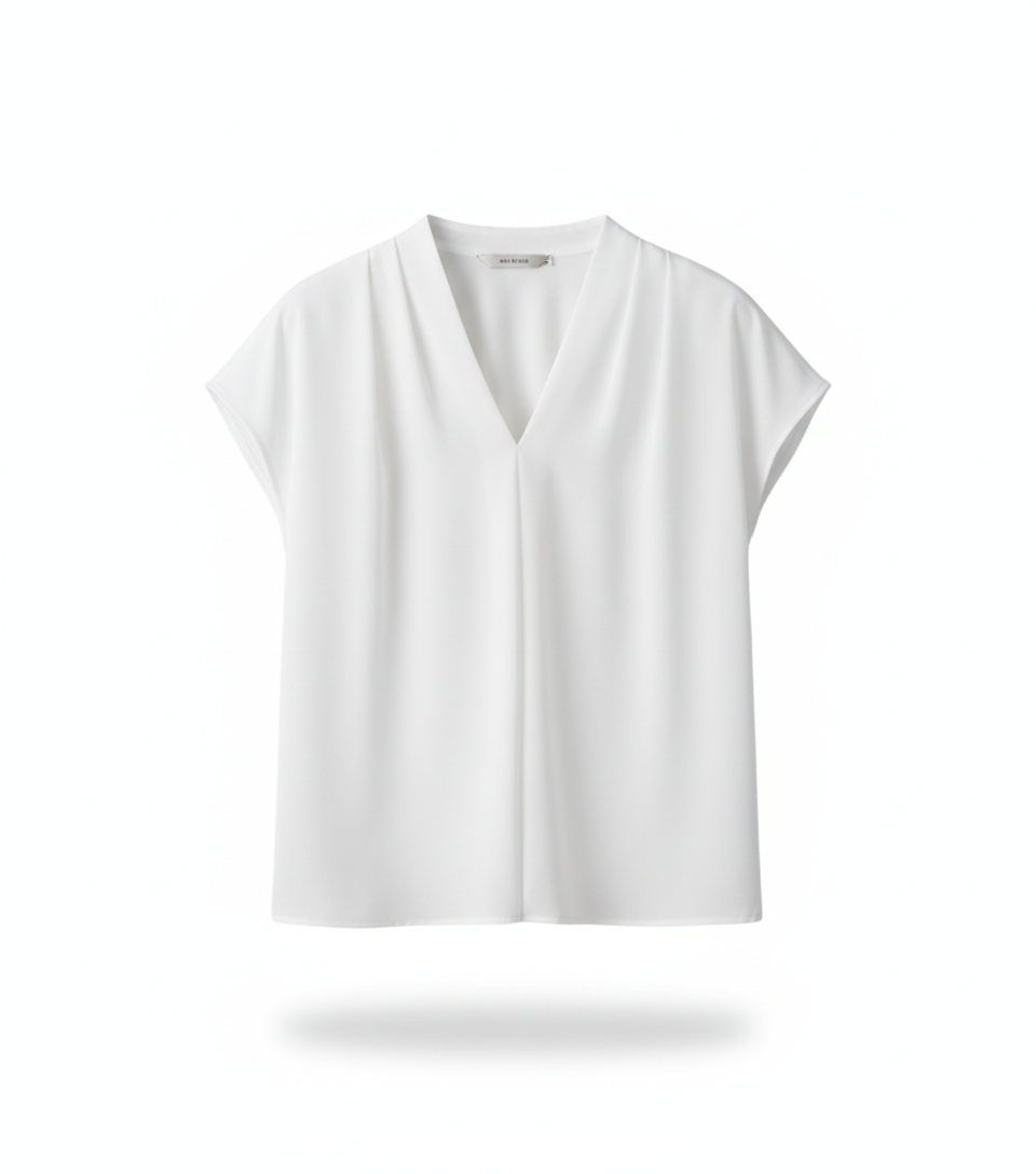 Blusa Social em Chiffon com Manga Curta Fiorenze