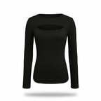 Camiseta de Malha com Elastano Recorte Vazado Fiorenze