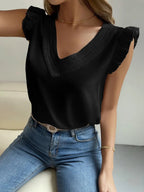 Blusa Sem Mangas com Decote em V - Romênia