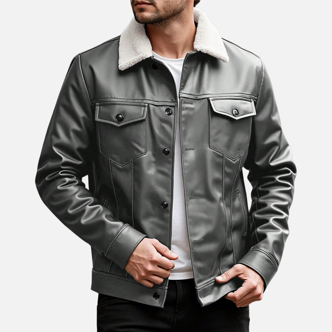 Jaqueta de Couro Masculina Fiorenze FRZ818
