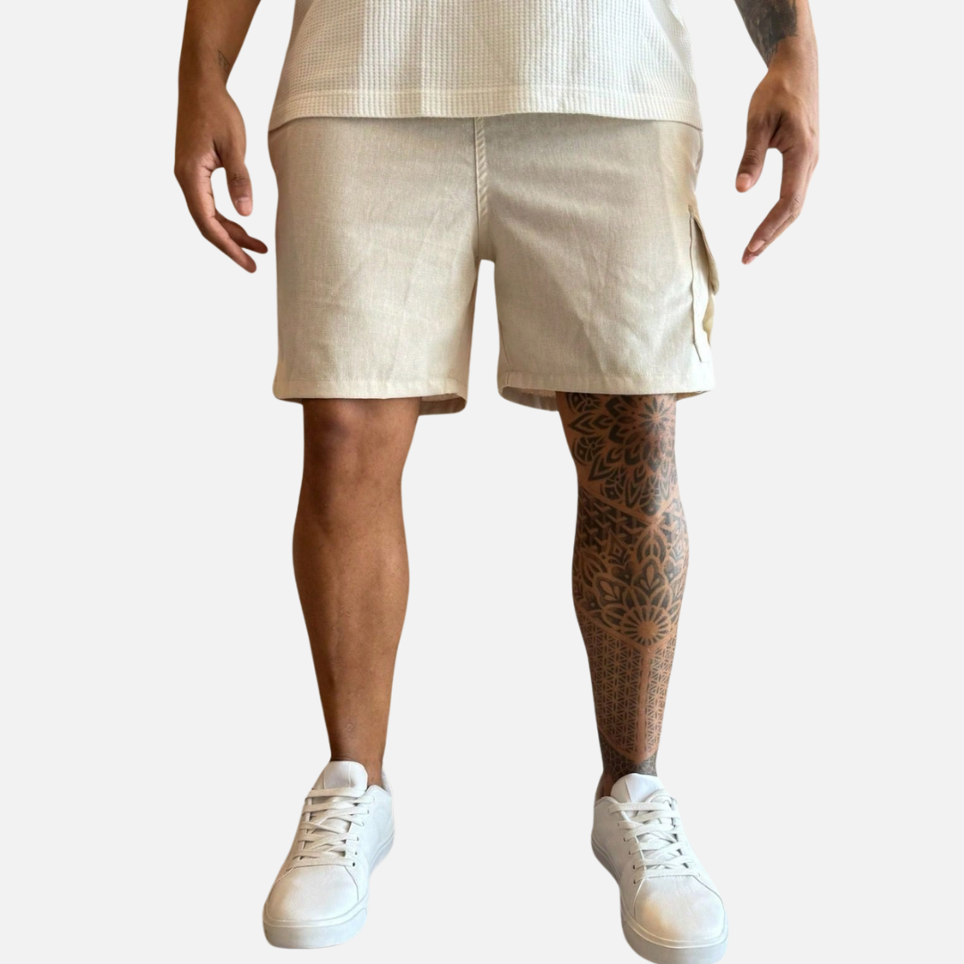 Short Cargo de Linho Masculino Fiorenze FRZ84