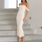 Vestido Ombro a Ombro de Tule Modern Joyce