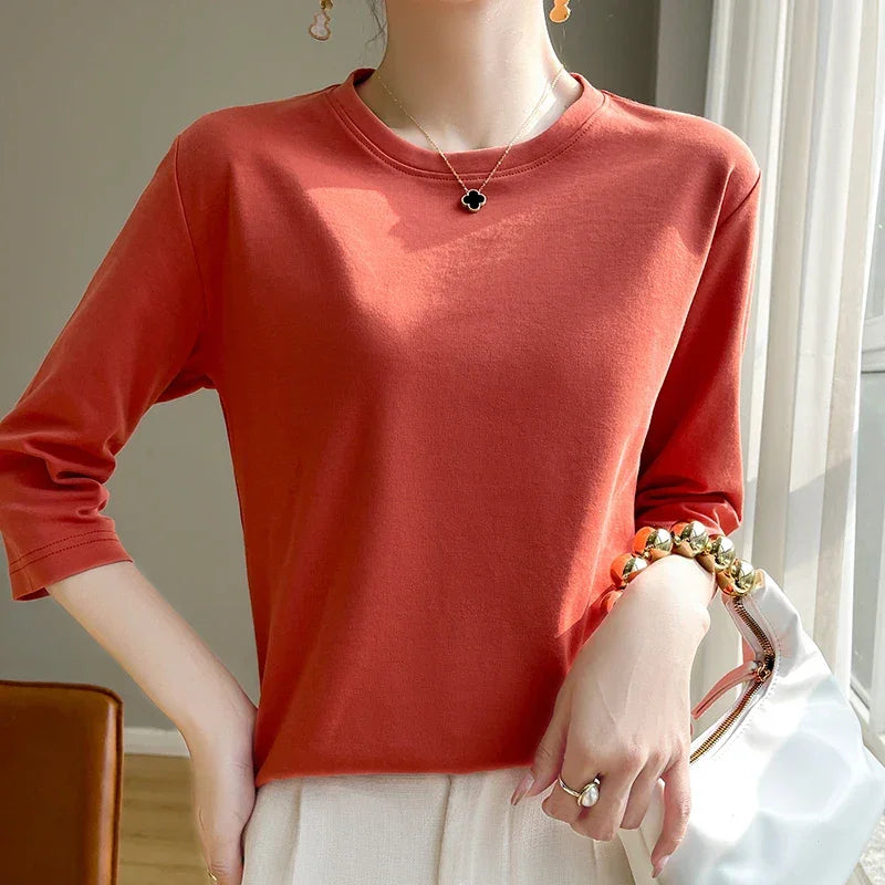 Blusa de Algodão Mercerizado para Casual Chic Fiorenze
