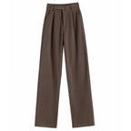 Calça Pantalona de Cintura Alta em Lã para Uso Casual Fiorenze