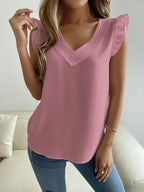 Blusa Sem Mangas com Decote em V - Romênia