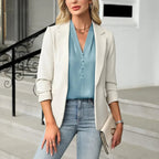 Blusa Regata em Seda Sintética com Decote v Fiorenze