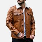 Jaqueta de Couro Masculina Fiorenze FRZ818
