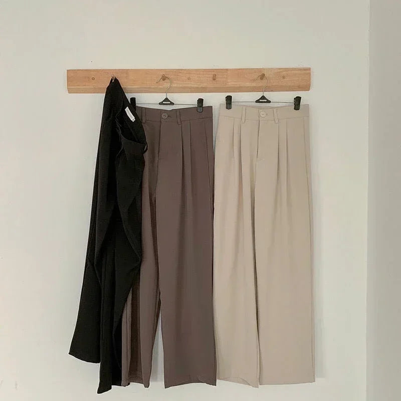Calça de Alfaiataria Reta de Cintura Alta para Escritório Fiorenze