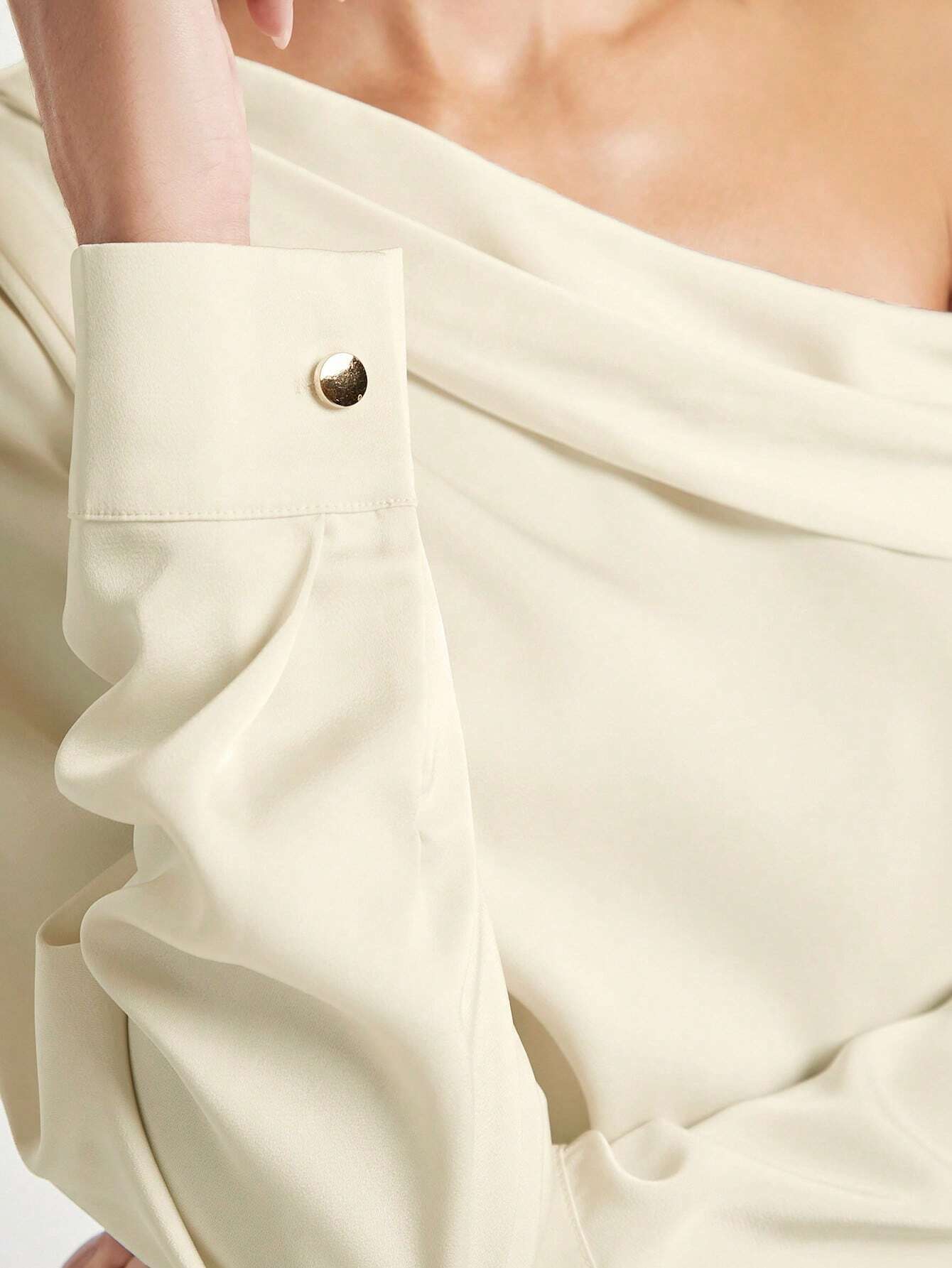 Blusa Elegante de Um Ombro Só - França