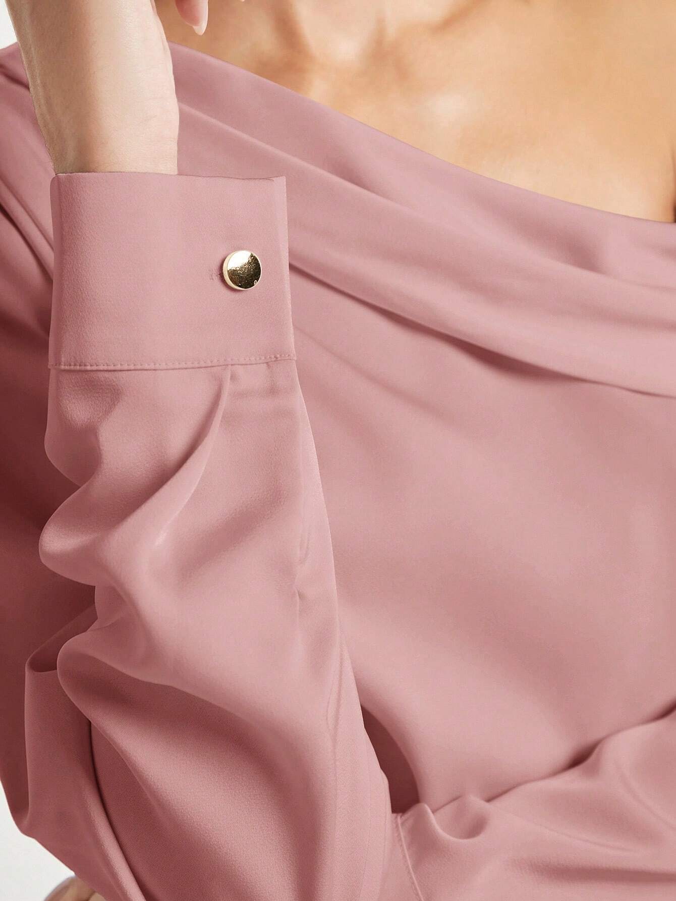 Blusa Elegante de Um Ombro Só - França