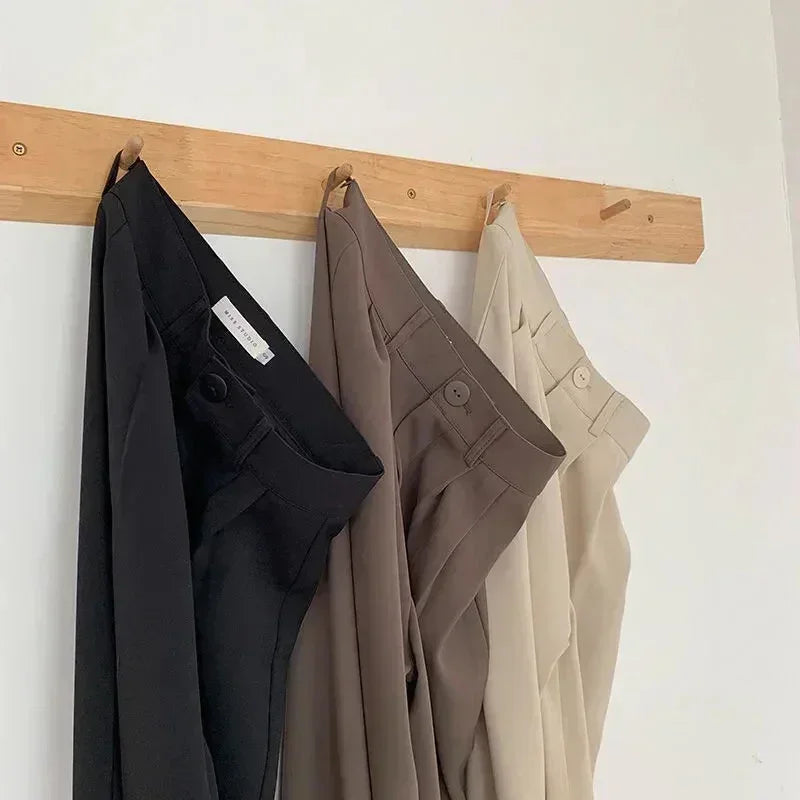 Calça de Alfaiataria Reta de Cintura Alta para Escritório Fiorenze