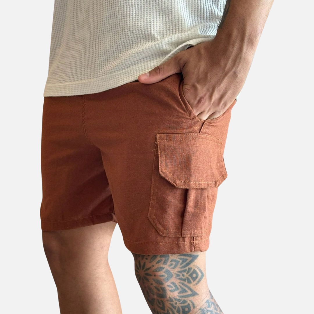 Short Cargo de Linho Masculino Fiorenze FRZ84